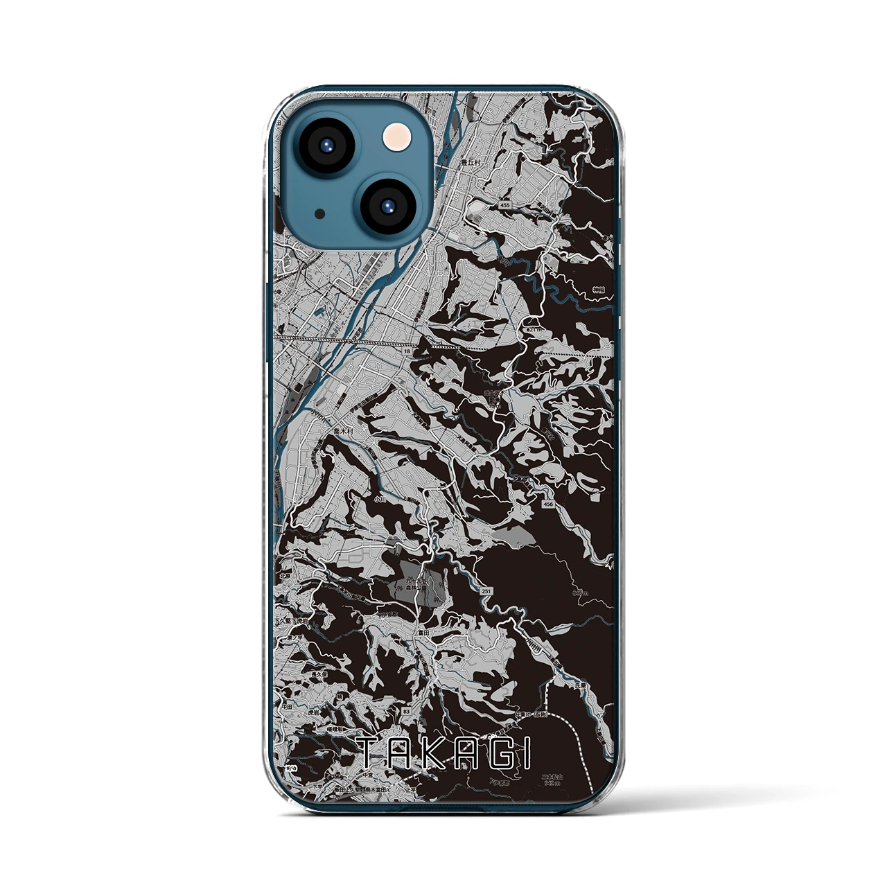 【喬木(長野県)】地図柄iPhoneケース(クリアタイプ)