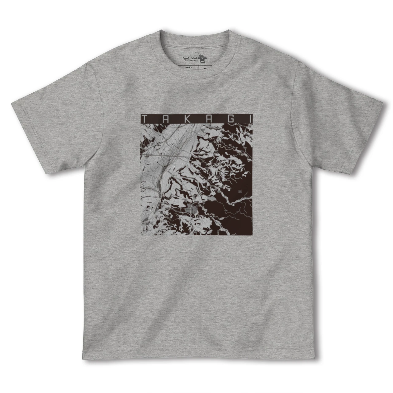 【喬木(長野県)】地図柄ヘビーウェイトTシャツ