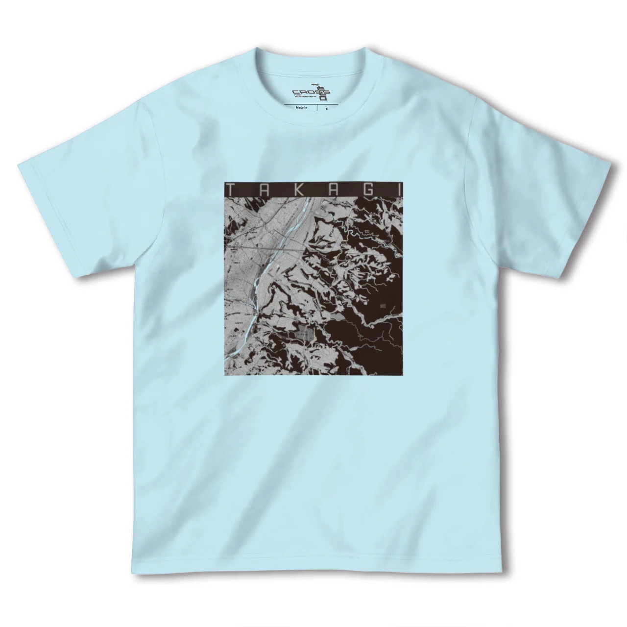 【喬木(長野県)】地図柄ヘビーウェイトTシャツ