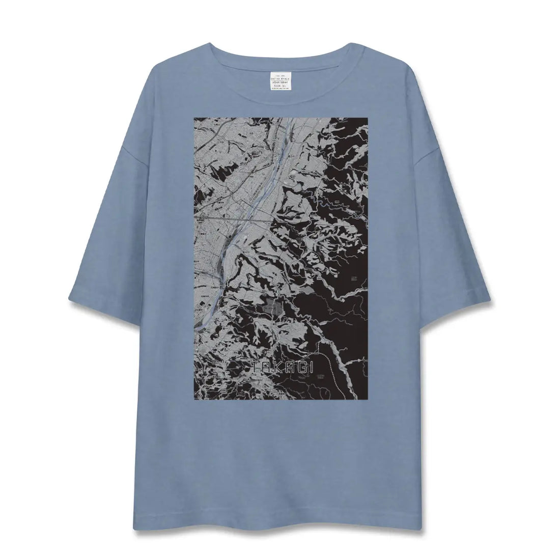 【喬木(長野県)】地図柄ビッグシルエットTシャツ
