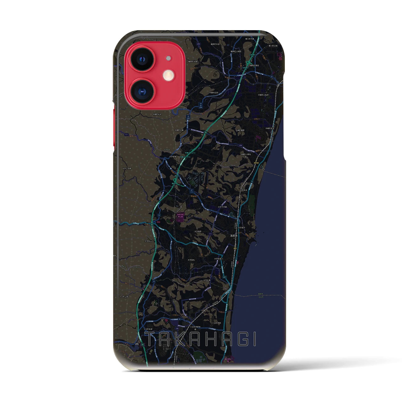 【高萩(茨城県)】地図柄iPhoneケース(バックカバータイプ)