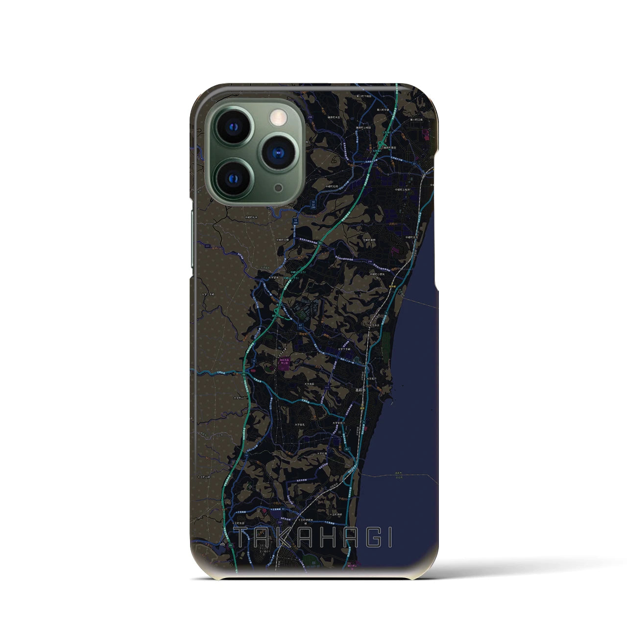 【高萩(茨城県)】地図柄iPhoneケース(バックカバータイプ)