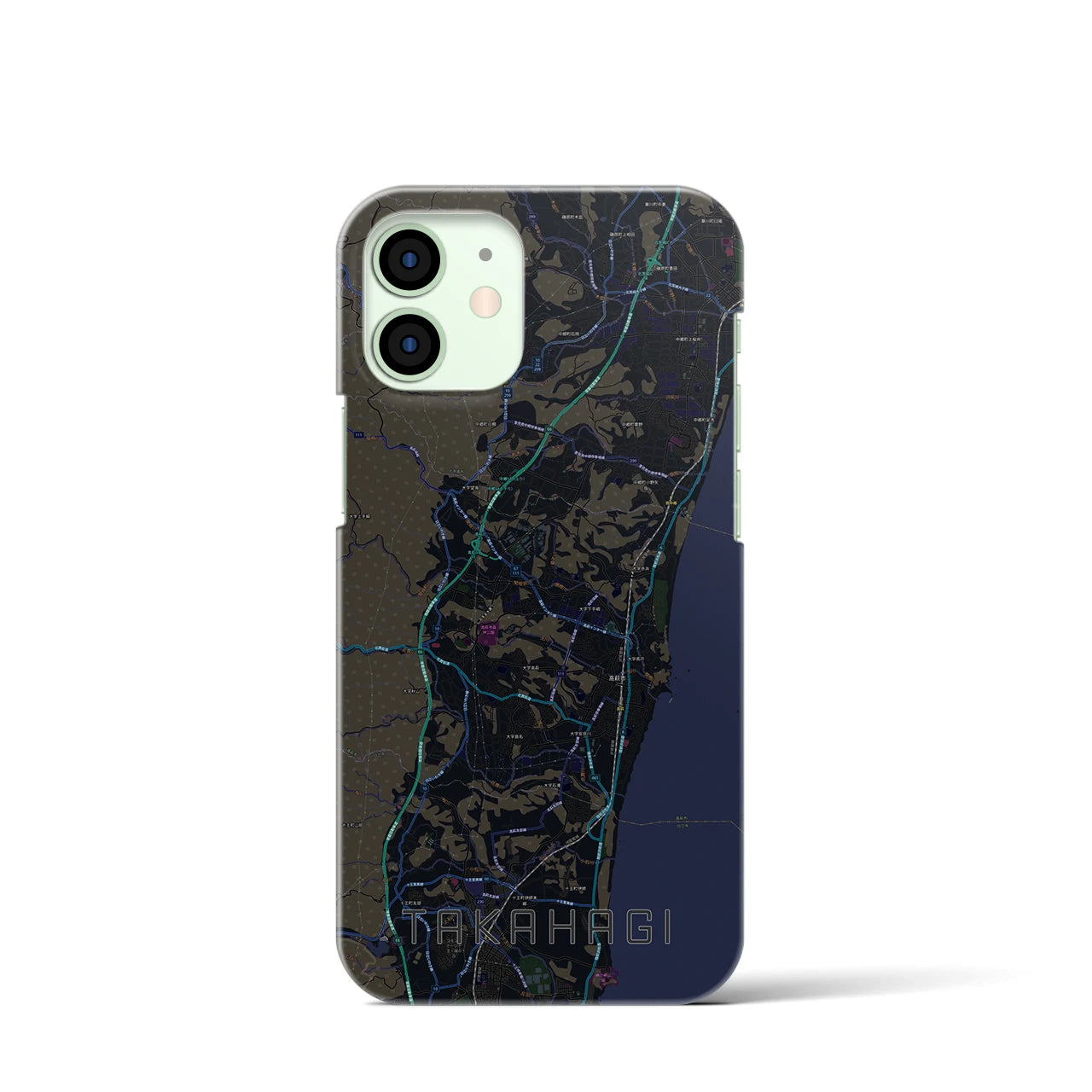 【高萩(茨城県)】地図柄iPhoneケース(バックカバータイプ)