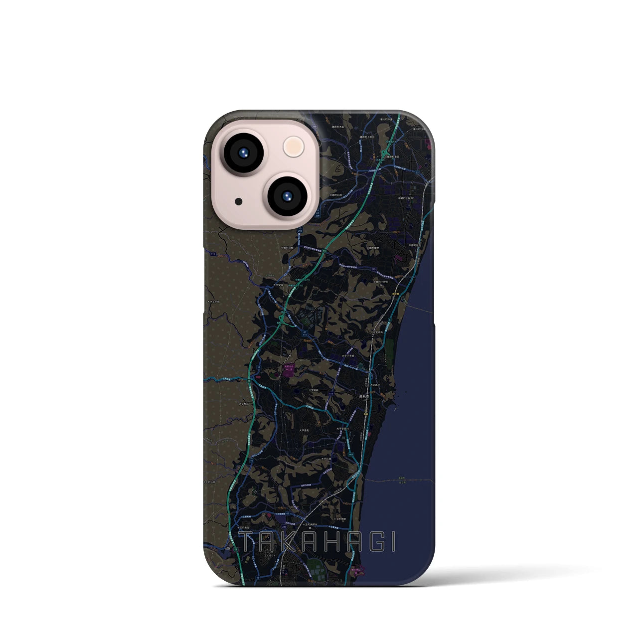 【高萩(茨城県)】地図柄iPhoneケース(バックカバータイプ)