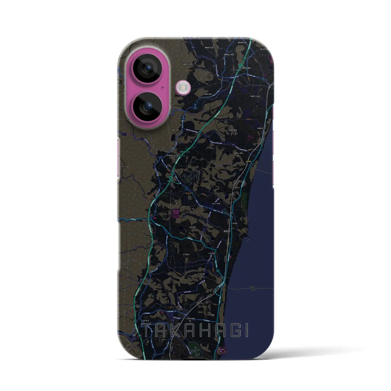 【高萩(茨城県)】地図柄iPhoneケース(バックカバータイプ)