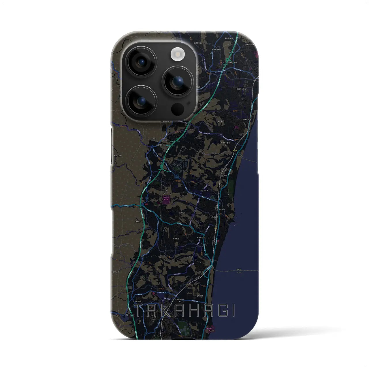 【高萩(茨城県)】地図柄iPhoneケース(バックカバータイプ)