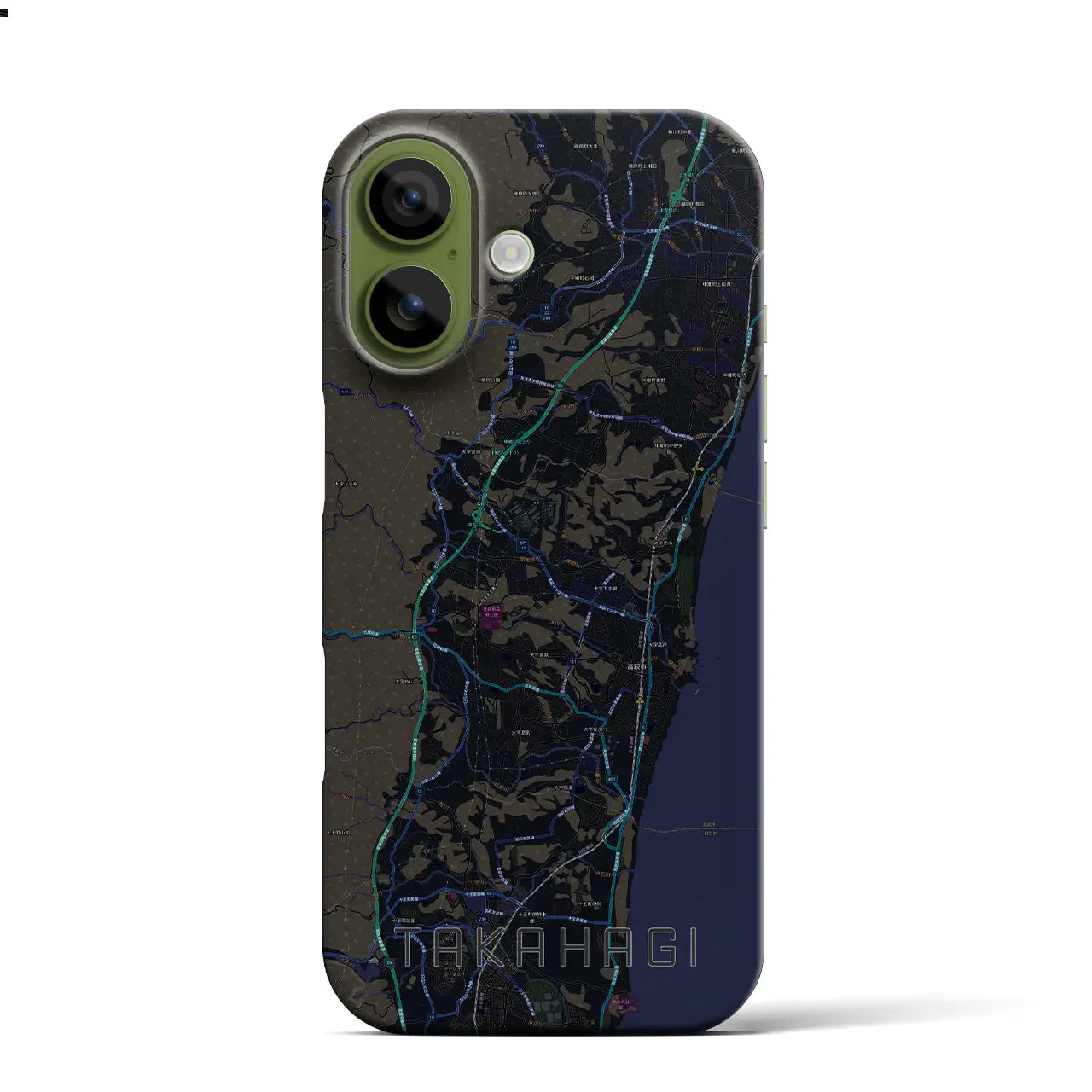 【高萩(茨城県)】地図柄iPhoneケース(バックカバータイプ)