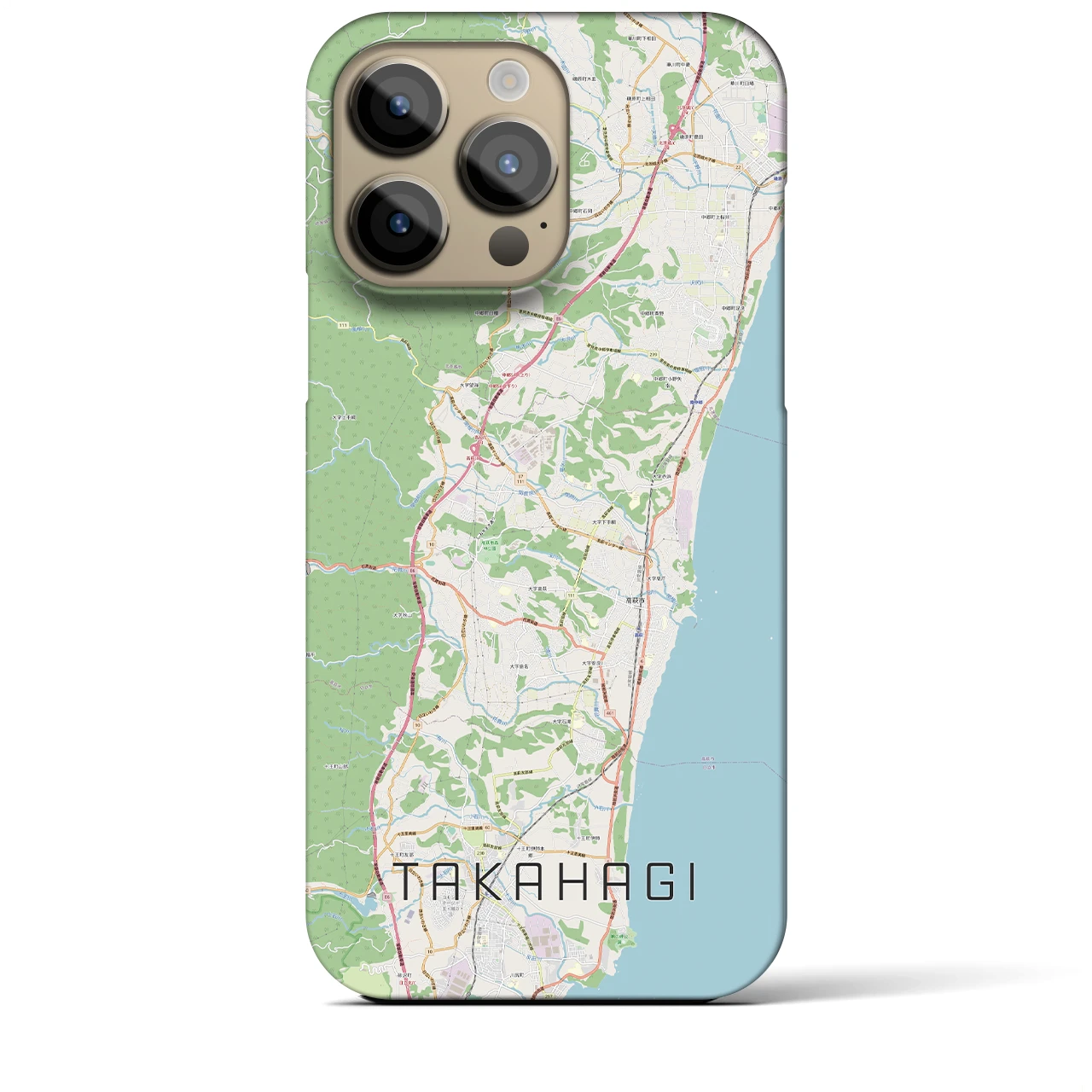 【高萩(茨城県)】地図柄iPhoneケース(バックカバータイプ)