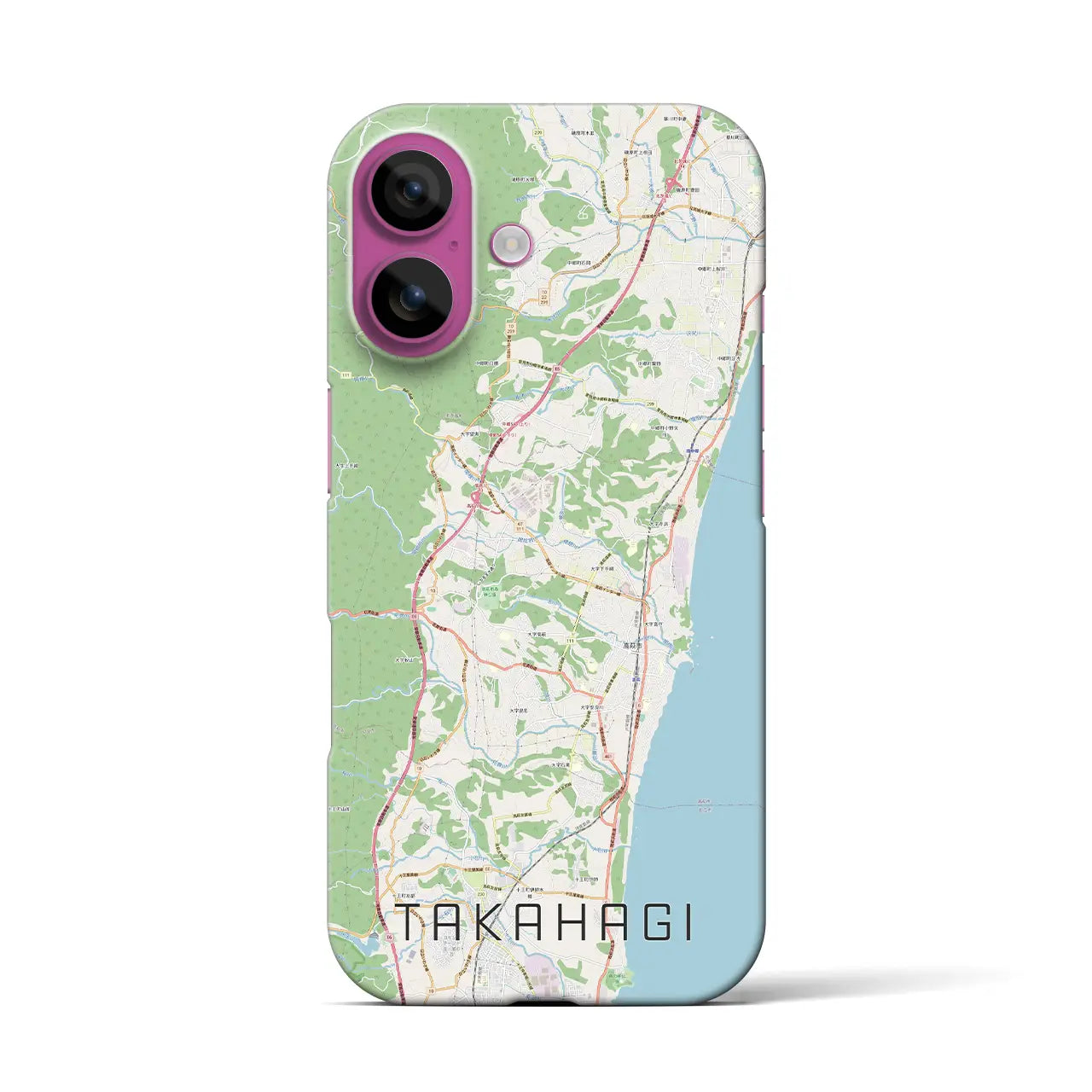 【高萩(茨城県)】地図柄iPhoneケース(バックカバータイプ)
