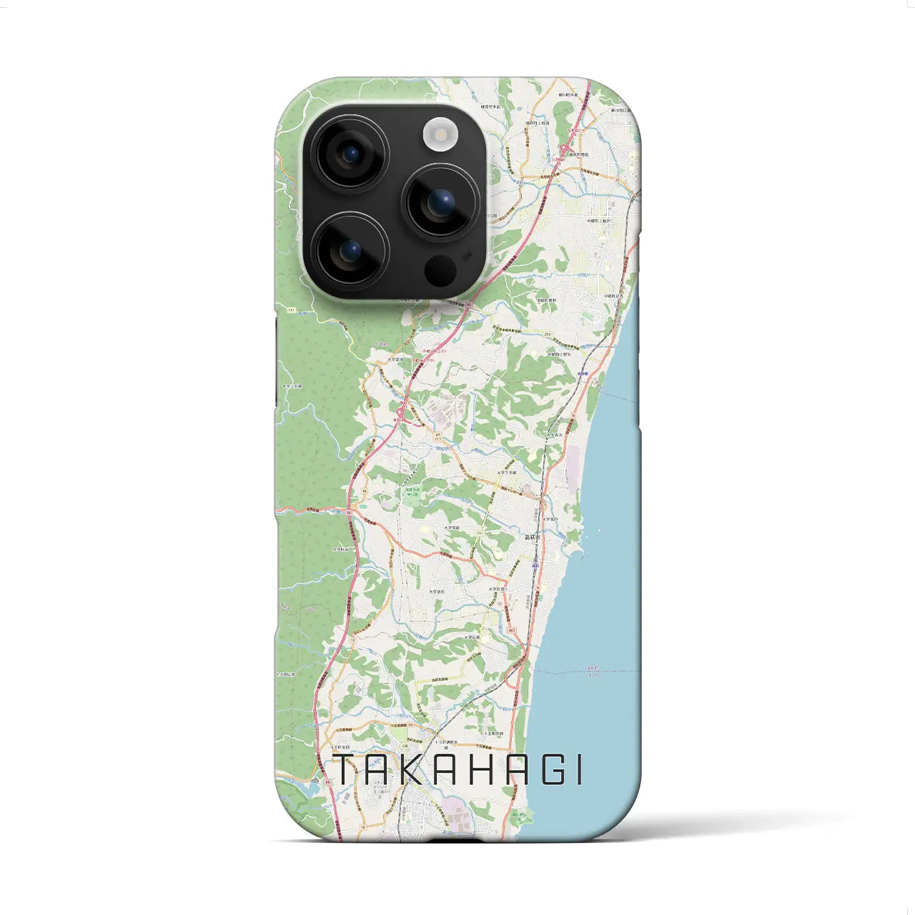 【高萩(茨城県)】地図柄iPhoneケース(バックカバータイプ)