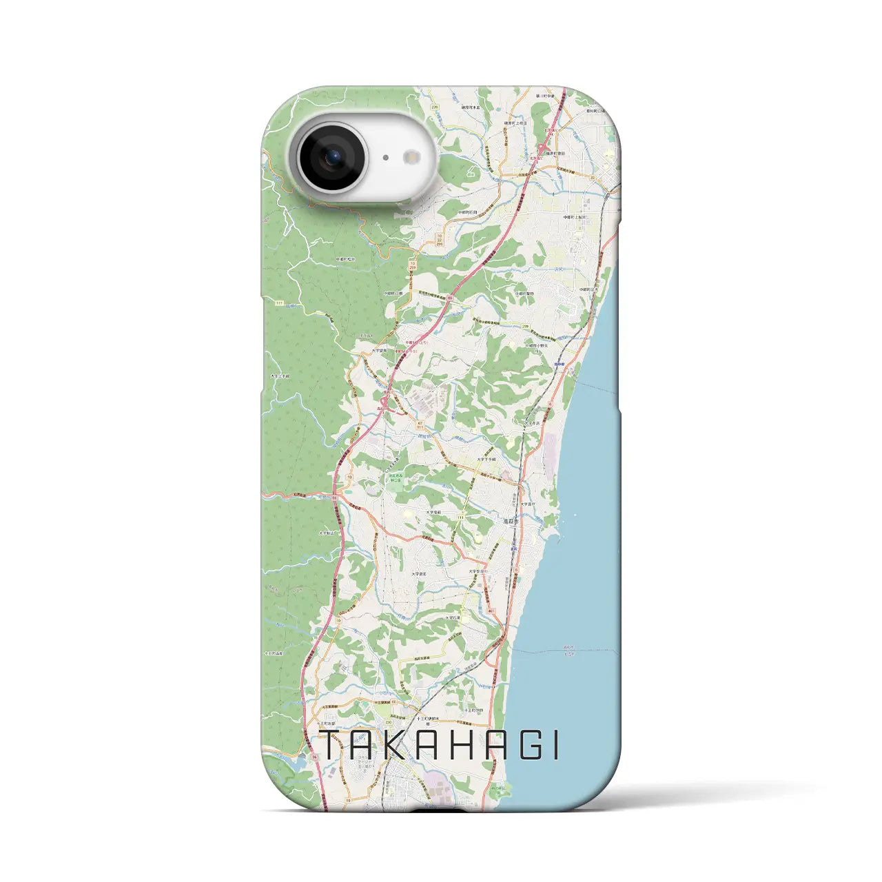 【高萩(茨城県)】地図柄iPhoneケース(バックカバータイプ)