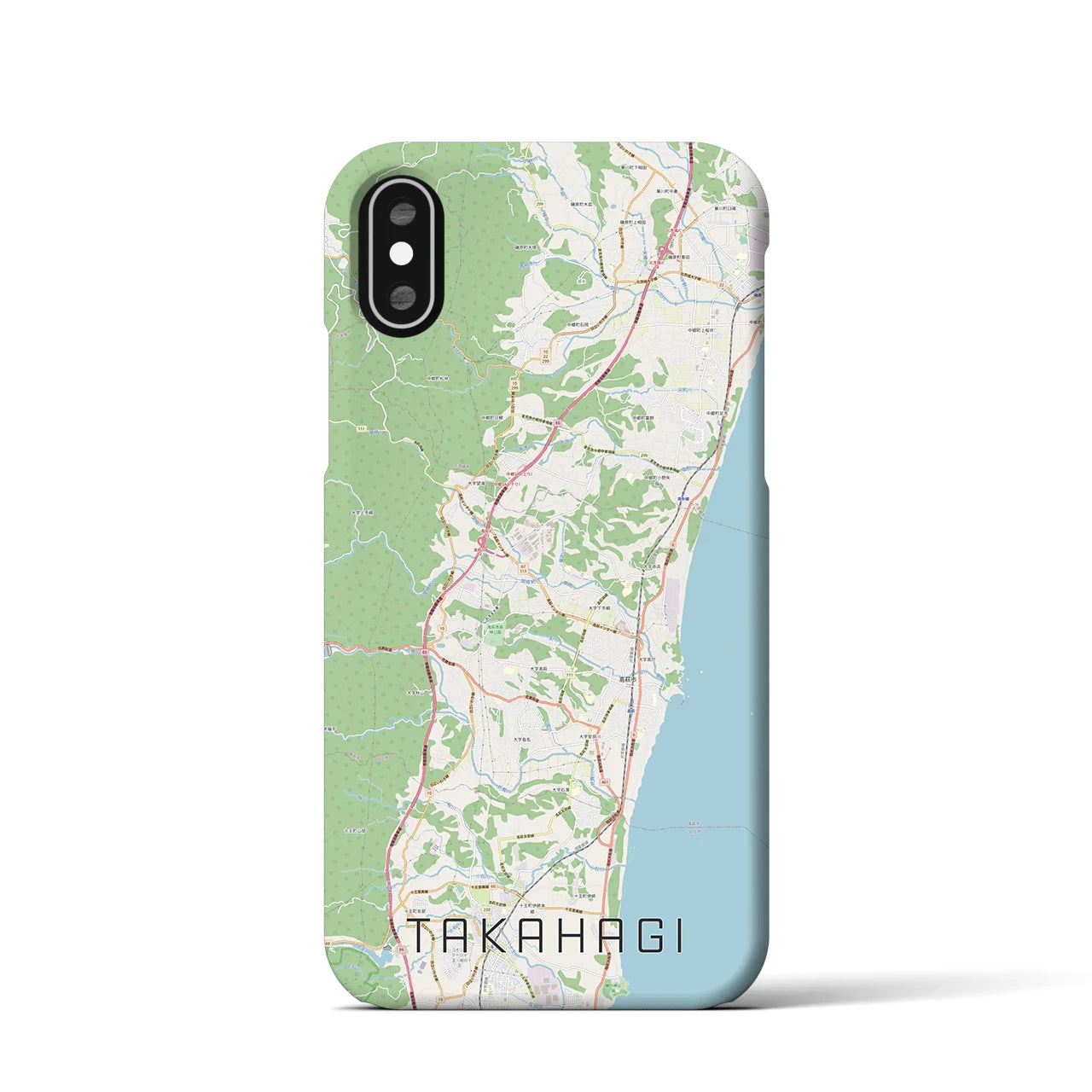 【高萩(茨城県)】地図柄iPhoneケース(バックカバータイプ)