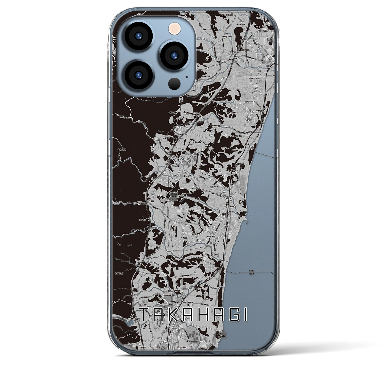 【高萩(茨城県)】地図柄iPhoneケース(クリアタイプ)