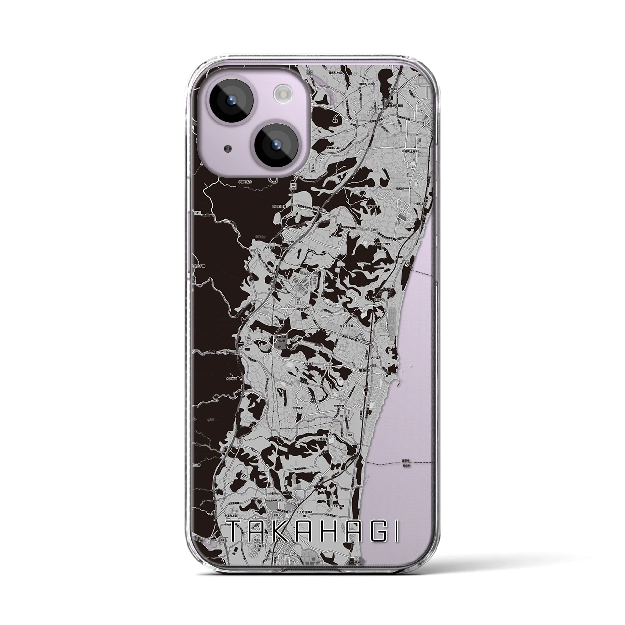 【高萩(茨城県)】地図柄iPhoneケース(クリアタイプ)