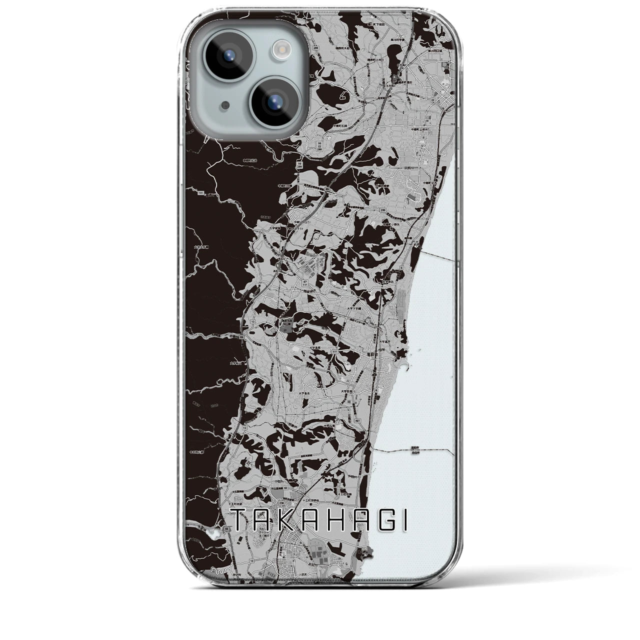 【高萩(茨城県)】地図柄iPhoneケース(クリアタイプ)