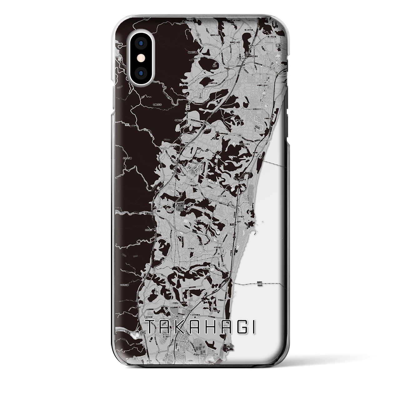 【高萩(茨城県)】地図柄iPhoneケース(クリアタイプ)