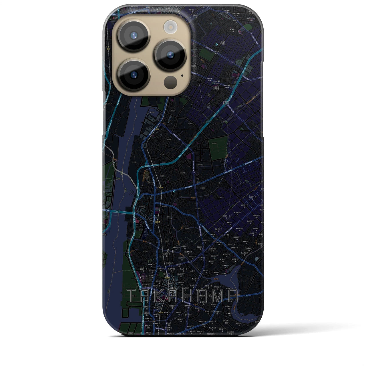 【高浜(愛知県)】地図柄iPhoneケース(バックカバータイプ)