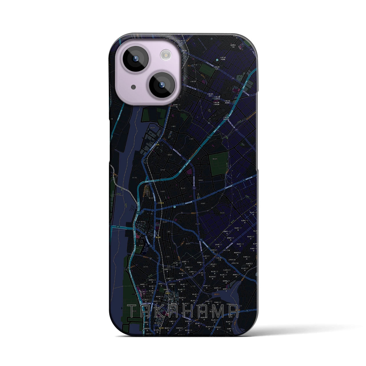 【高浜(愛知県)】地図柄iPhoneケース(バックカバータイプ)
