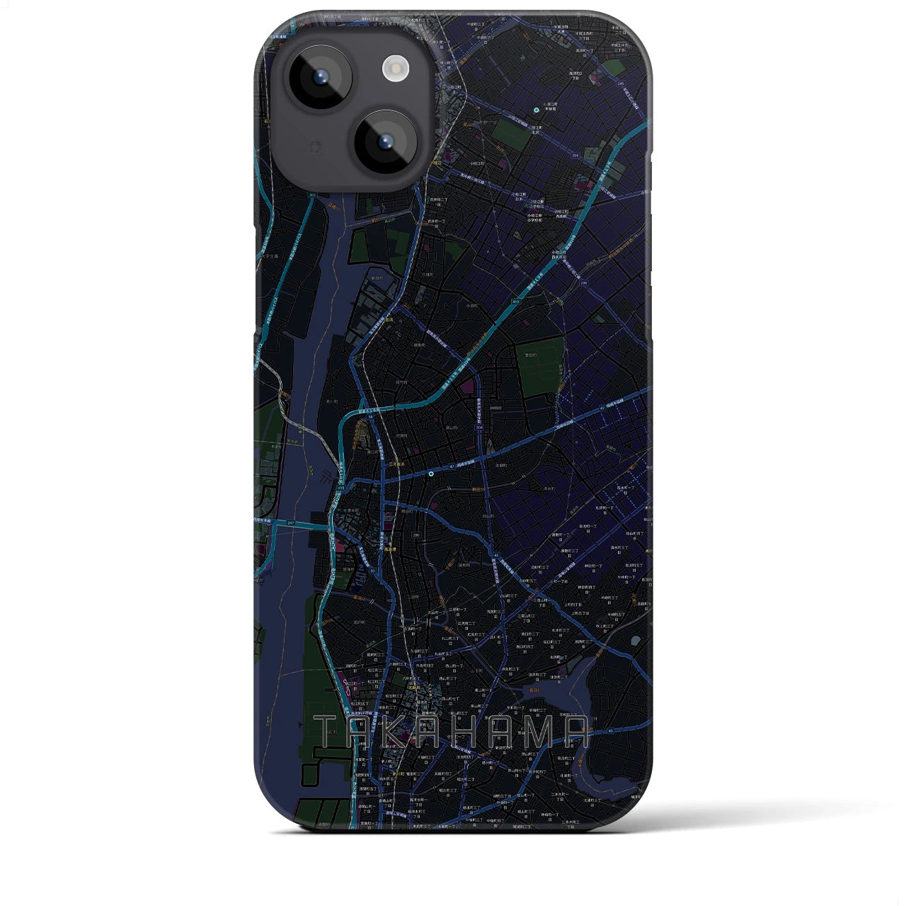 【高浜(愛知県)】地図柄iPhoneケース(バックカバータイプ)