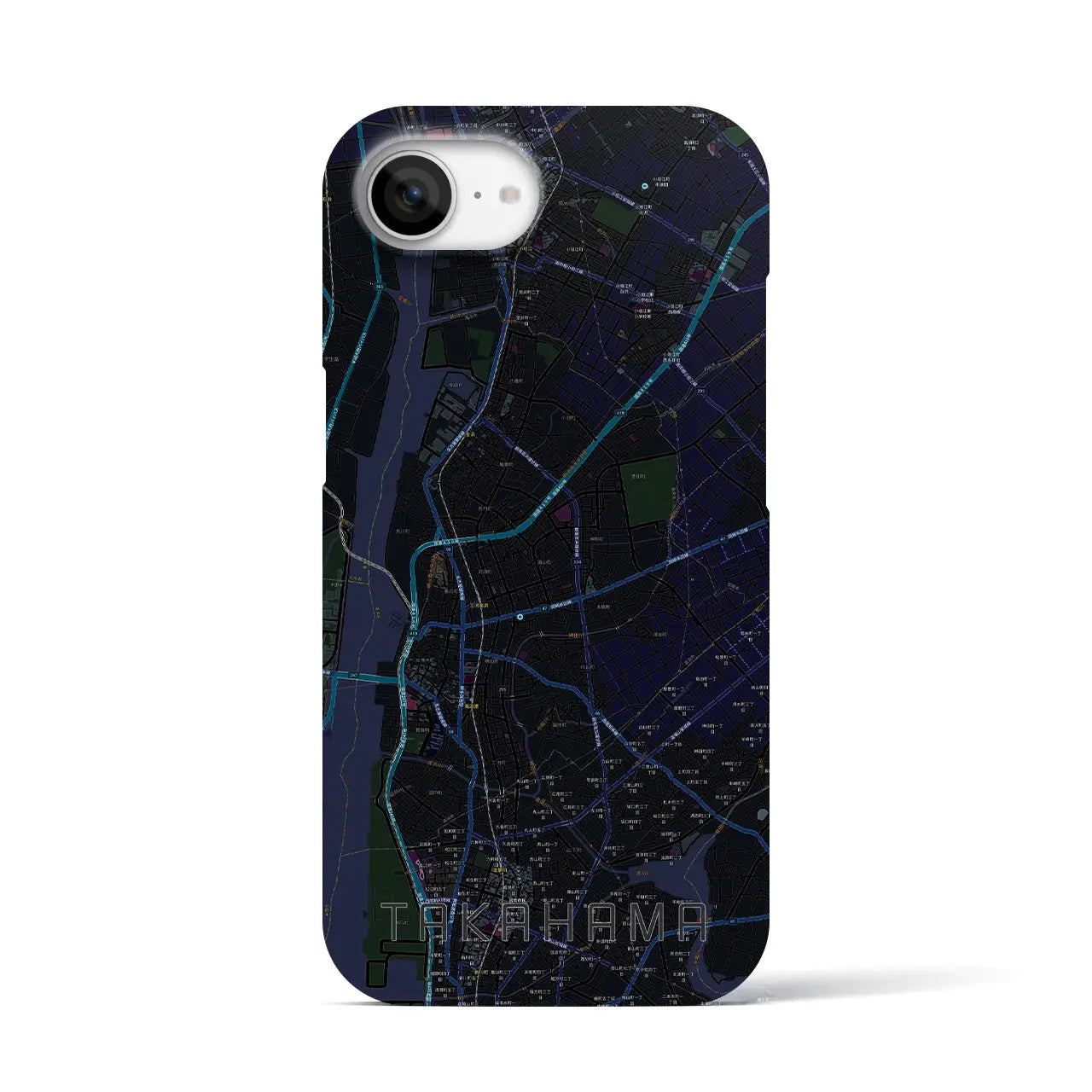 【高浜(愛知県)】地図柄iPhoneケース(バックカバータイプ)