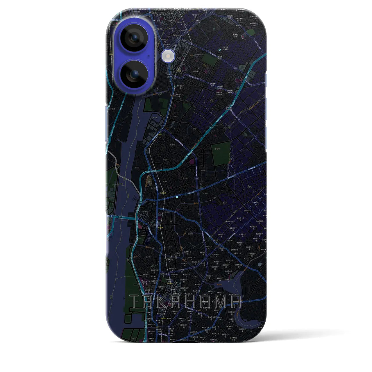 【高浜(愛知県)】地図柄iPhoneケース(バックカバータイプ)