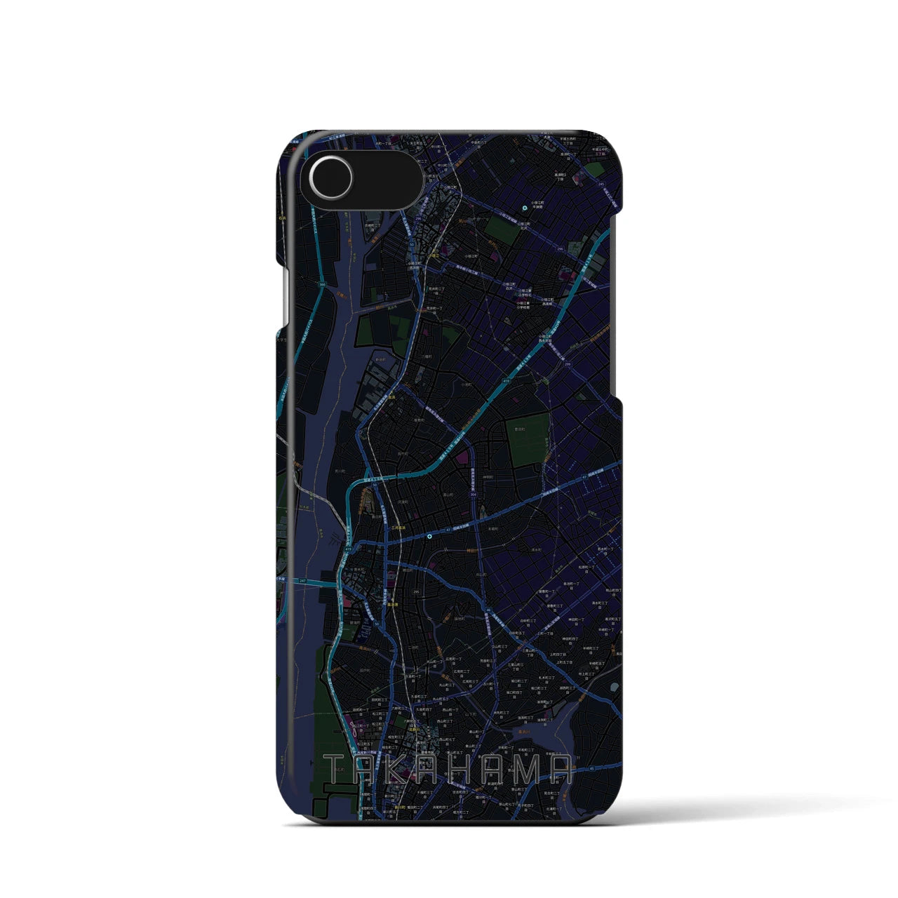 【高浜(愛知県)】地図柄iPhoneケース(バックカバータイプ)