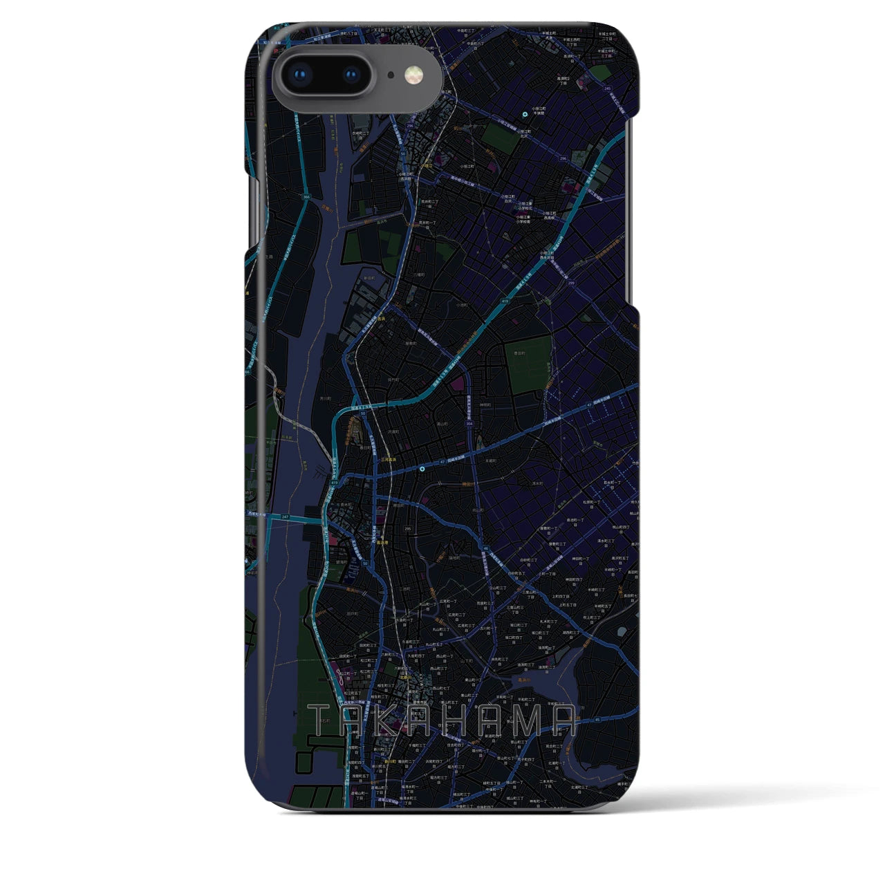 【高浜(愛知県)】地図柄iPhoneケース(バックカバータイプ)