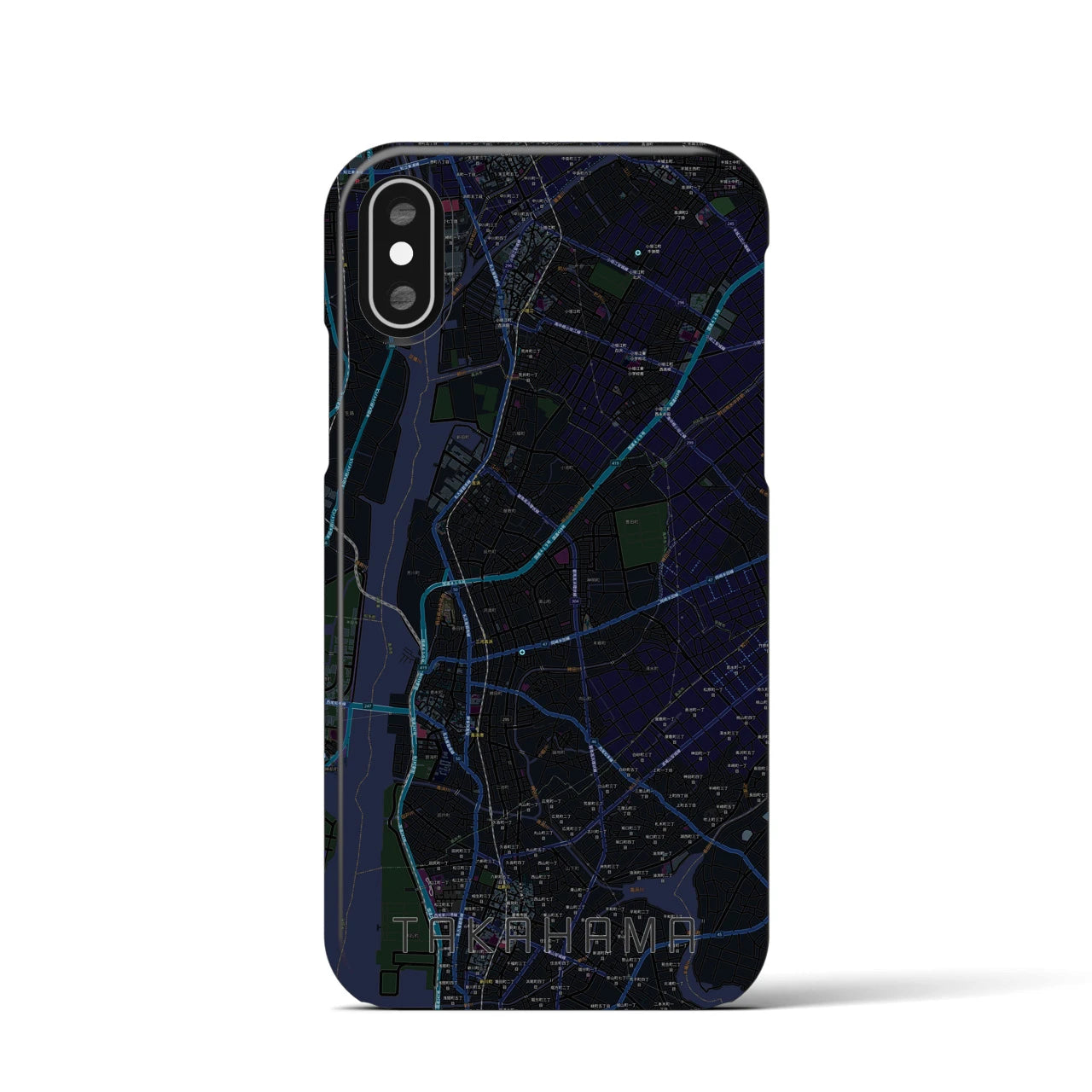 【高浜(愛知県)】地図柄iPhoneケース(バックカバータイプ)