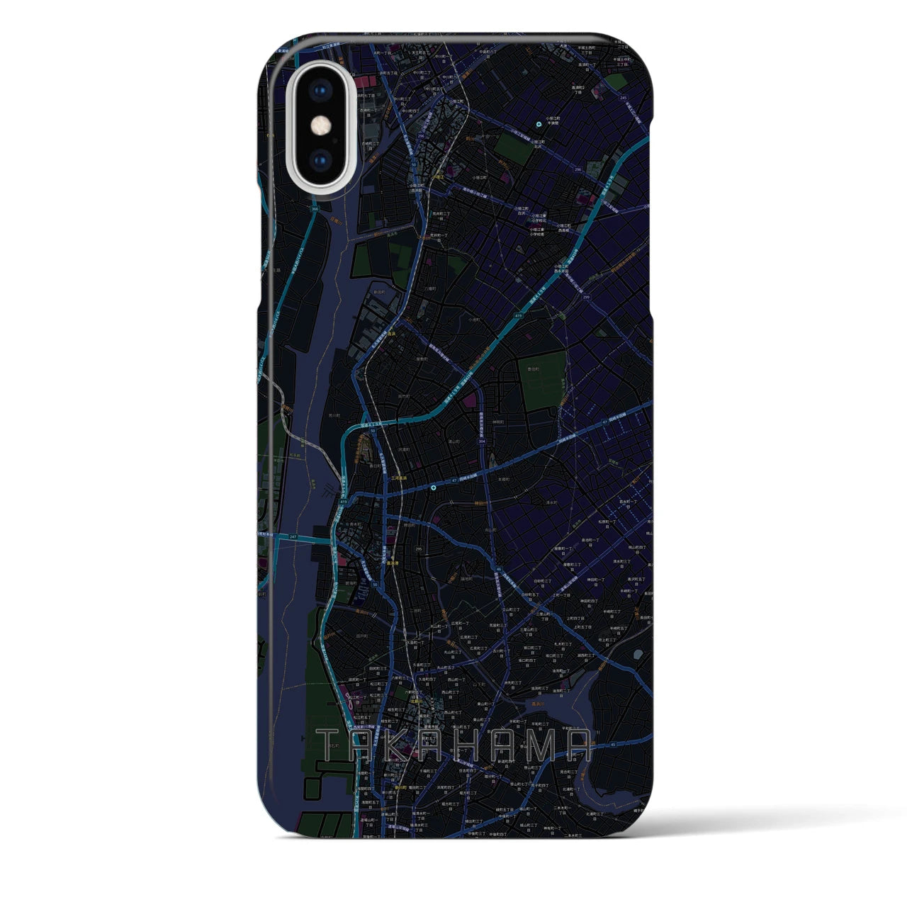 【高浜(愛知県)】地図柄iPhoneケース(バックカバータイプ)
