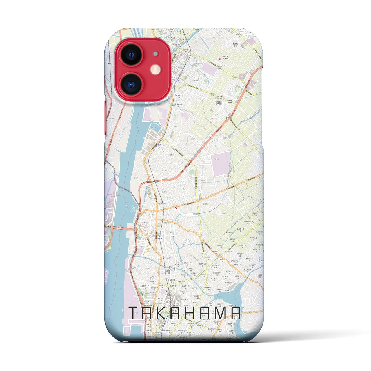 【高浜(愛知県)】地図柄iPhoneケース(バックカバータイプ)