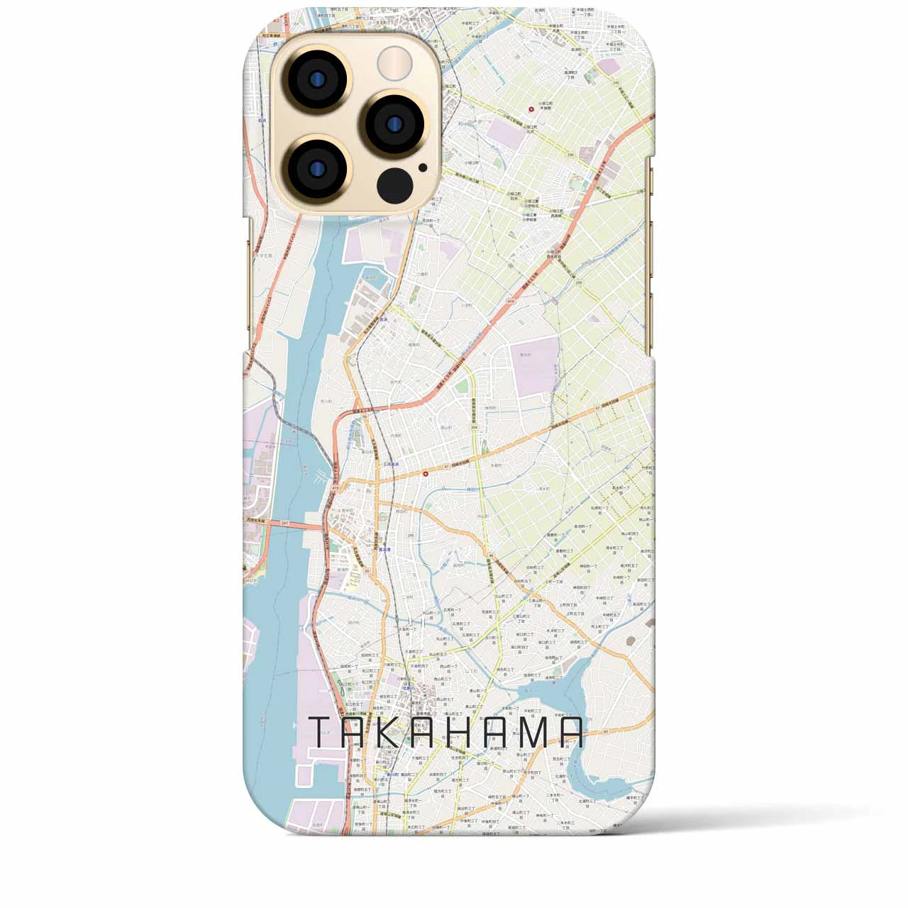 【高浜(愛知県)】地図柄iPhoneケース(バックカバータイプ)