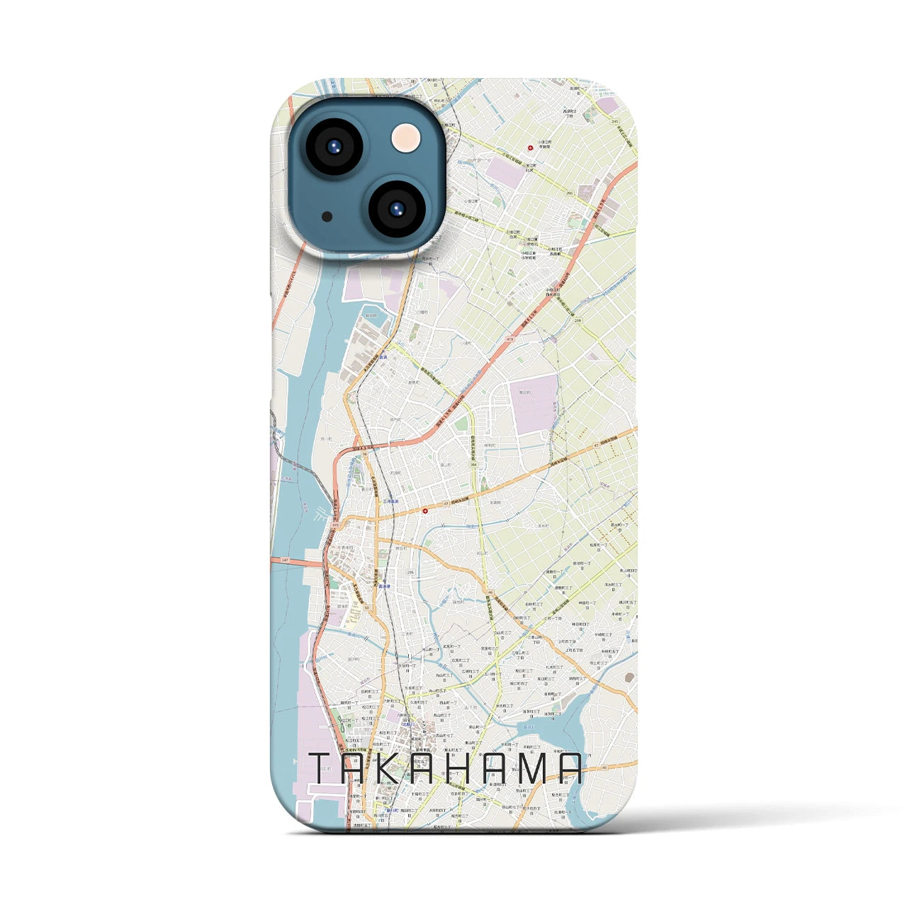 【高浜(愛知県)】地図柄iPhoneケース(バックカバータイプ)