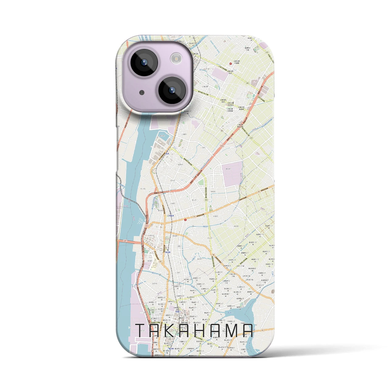 【高浜(愛知県)】地図柄iPhoneケース(バックカバータイプ)