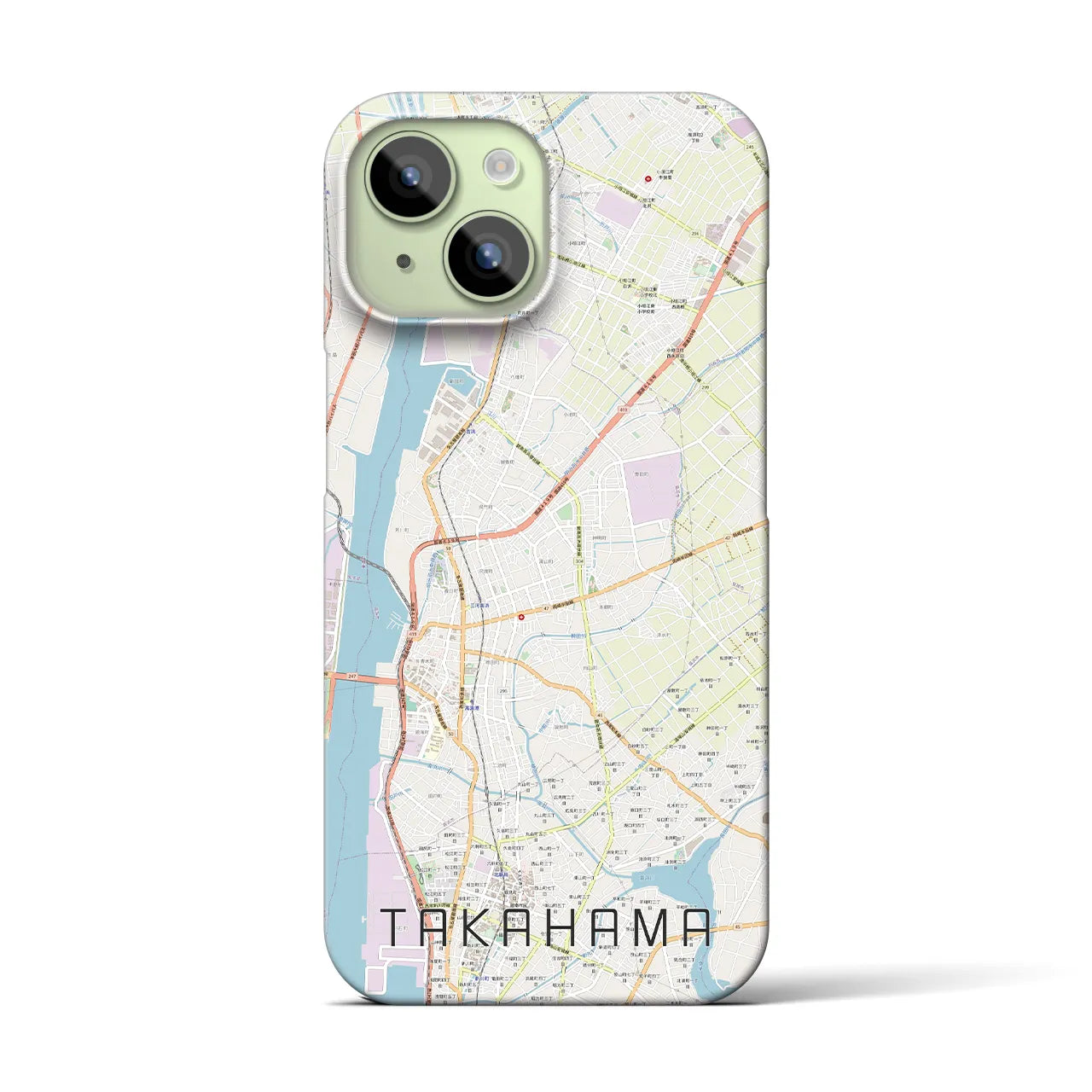【高浜(愛知県)】地図柄iPhoneケース(バックカバータイプ)