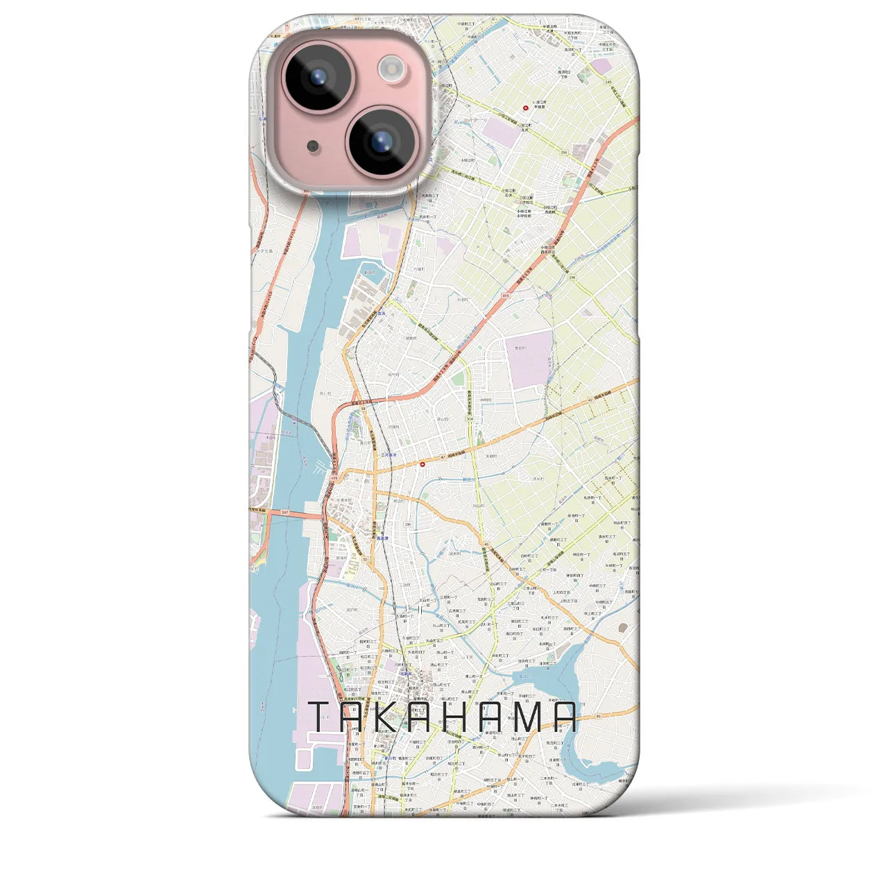 【高浜(愛知県)】地図柄iPhoneケース(バックカバータイプ)