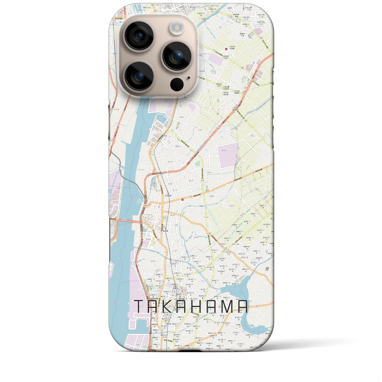 【高浜(愛知県)】地図柄iPhoneケース(バックカバータイプ)