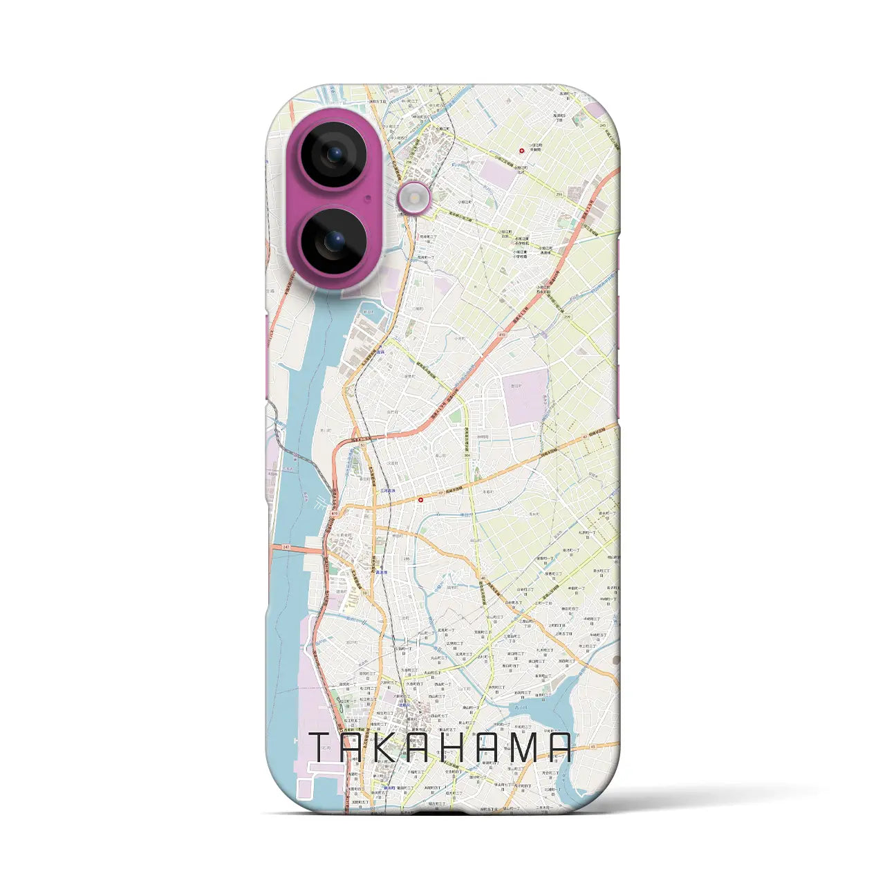 【高浜(愛知県)】地図柄iPhoneケース(バックカバータイプ)