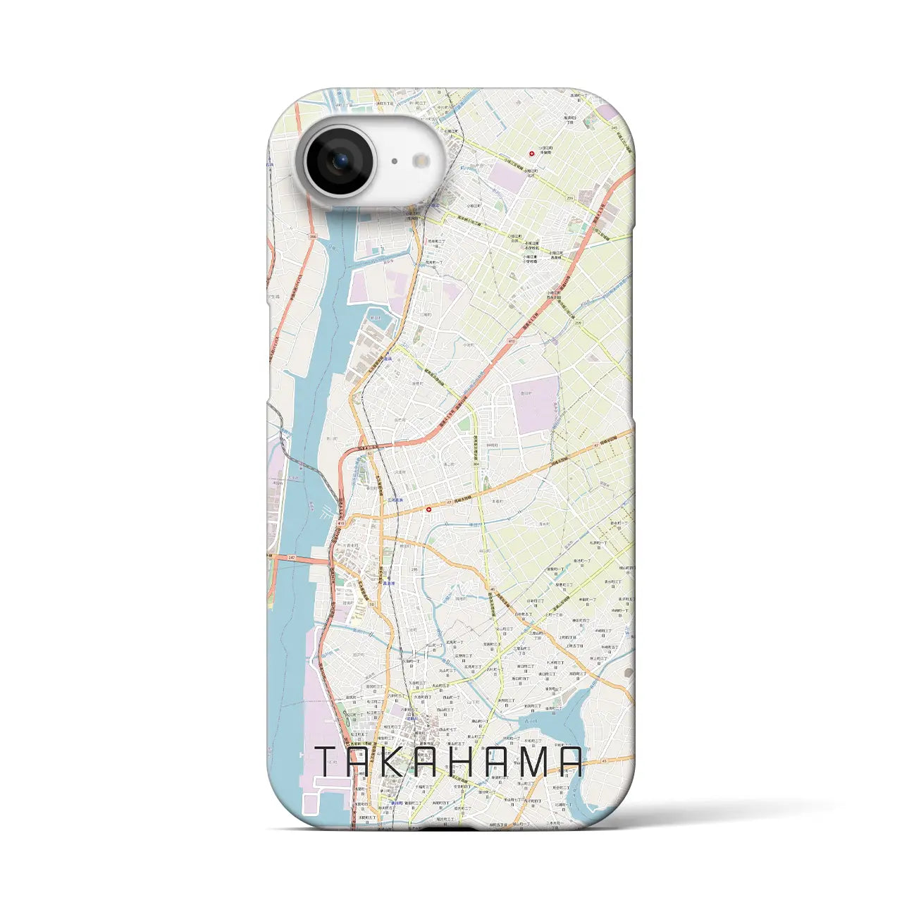 【高浜(愛知県)】地図柄iPhoneケース(バックカバータイプ)