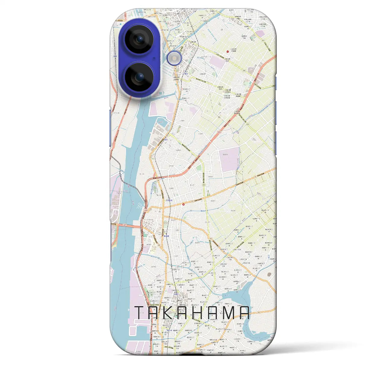 【高浜(愛知県)】地図柄iPhoneケース(バックカバータイプ)ナチュラル・iPhone 16 Pro Max 用