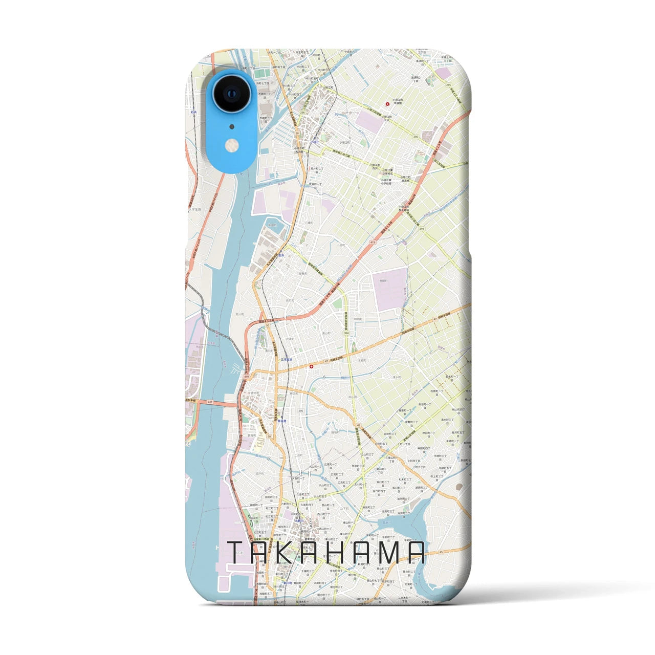 【高浜(愛知県)】地図柄iPhoneケース(バックカバータイプ)