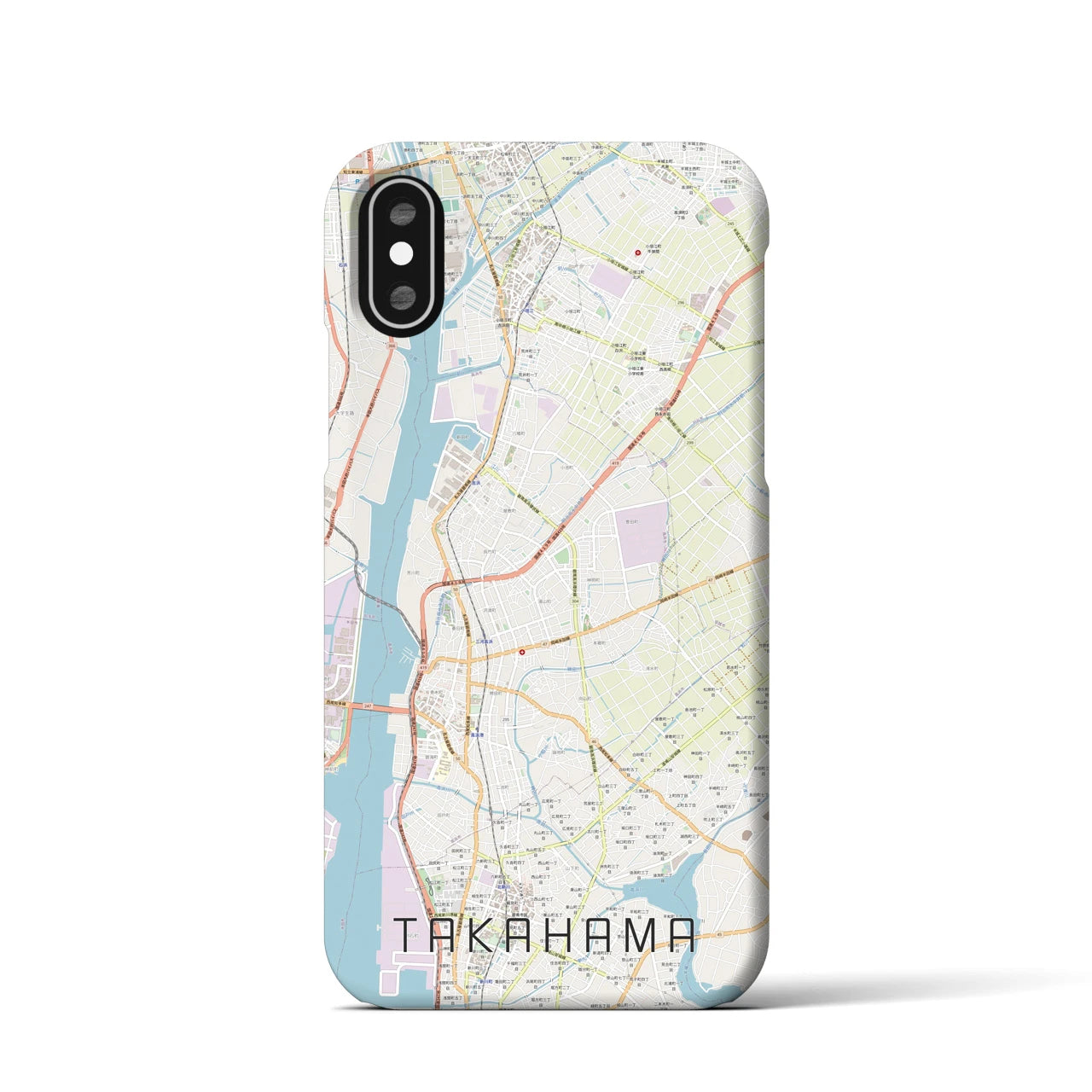 【高浜(愛知県)】地図柄iPhoneケース(バックカバータイプ)