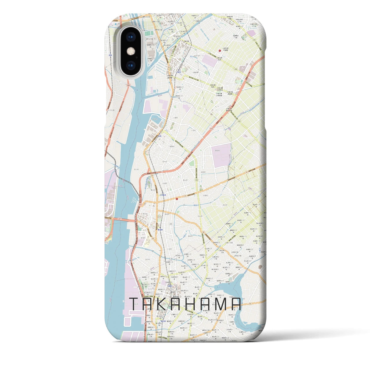 【高浜(愛知県)】地図柄iPhoneケース(バックカバータイプ)