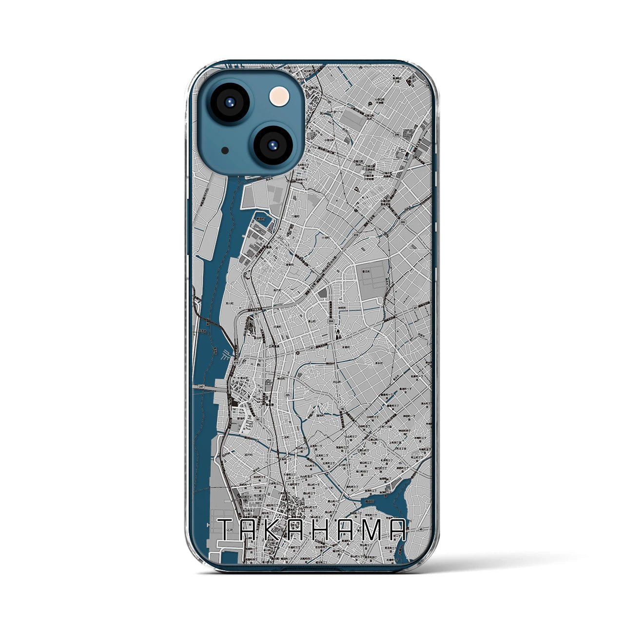 【高浜(愛知県)】地図柄iPhoneケース(クリアタイプ)