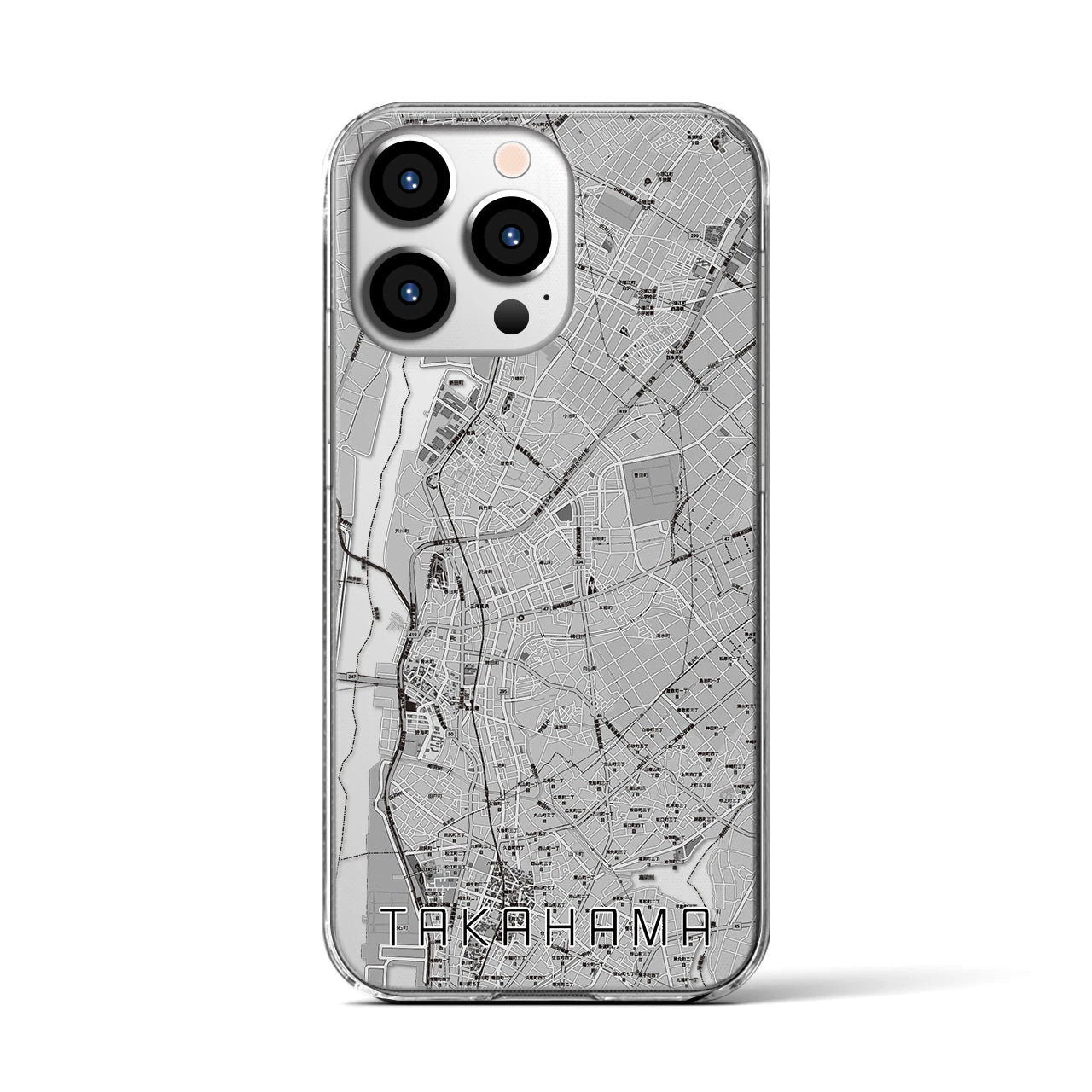 【高浜(愛知県)】地図柄iPhoneケース(クリアタイプ)