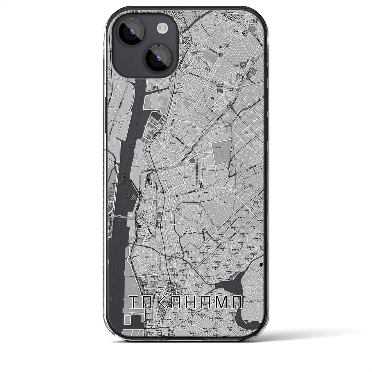 【高浜(愛知県)】地図柄iPhoneケース(クリアタイプ)