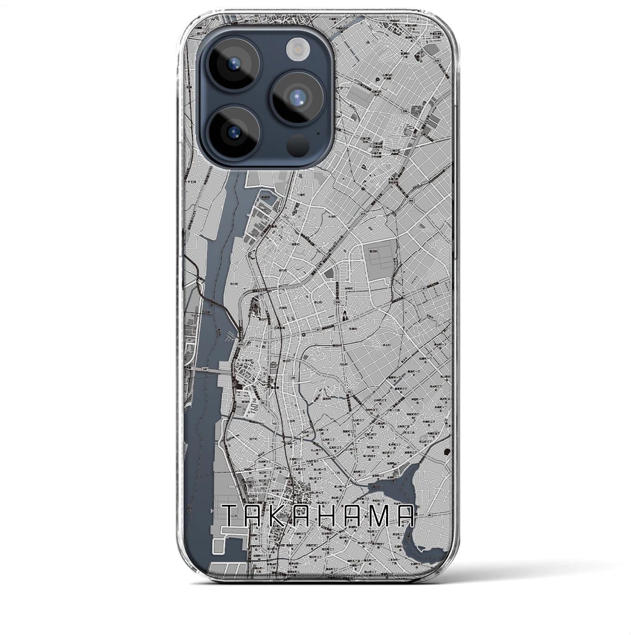 【高浜(愛知県)】地図柄iPhoneケース(クリアタイプ)