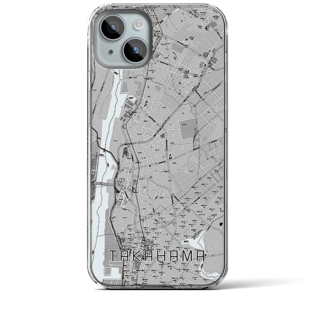 【高浜(愛知県)】地図柄iPhoneケース(クリアタイプ)