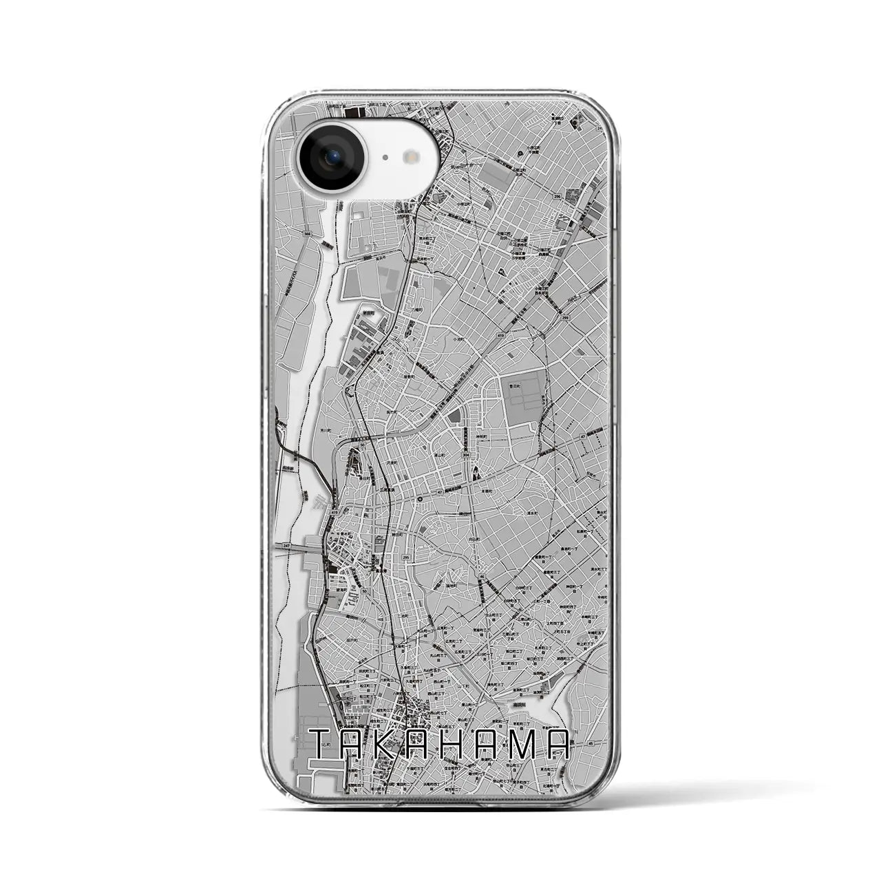 【高浜(愛知県)】地図柄iPhoneケース(クリアタイプ)