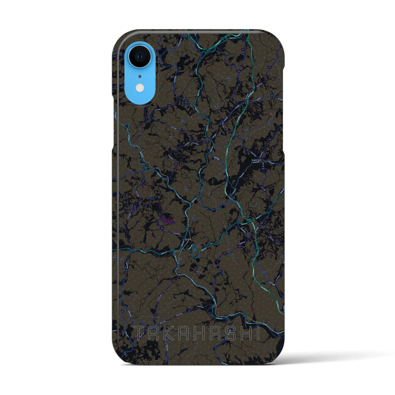 【高梁(岡山県)】地図柄iPhoneケース(バックカバータイプ)