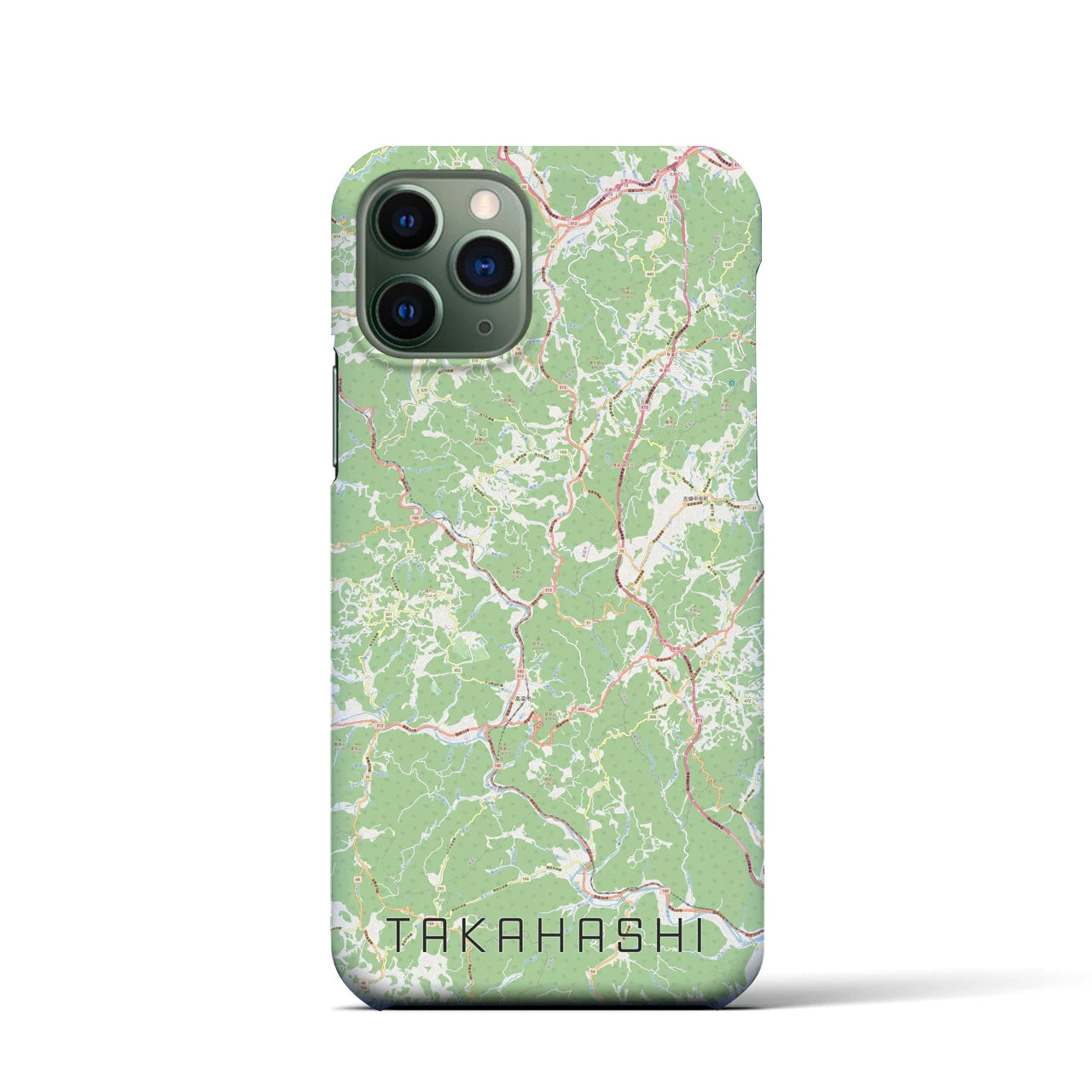 【高梁(岡山県)】地図柄iPhoneケース(バックカバータイプ)